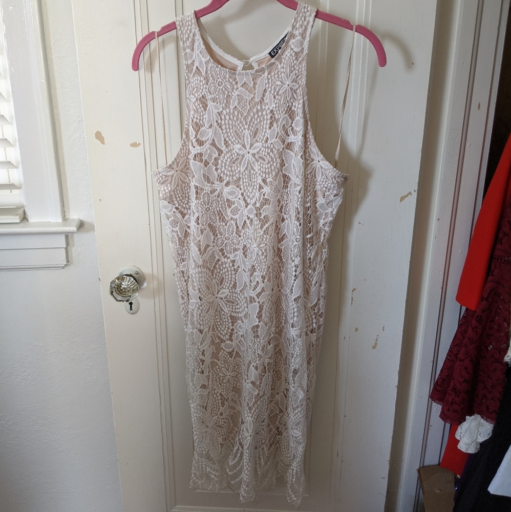 Express High Neck Lace dress